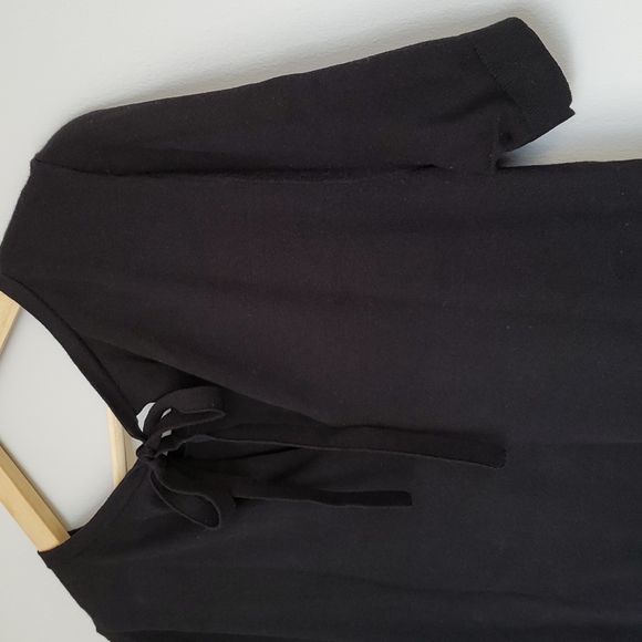 LOFT black tie at back short sleeved sweater - Picture 5 of 10